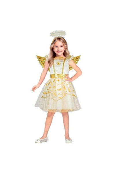 Widmann , Costum/rochie de ingeras pentru copii din poliester, cu aripi si au...