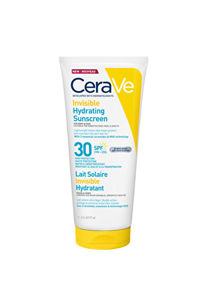 CeraVe | Invisible Hydrating SPF50+ Αντηλιακό για Πρόσωπο και Σώμα | 177ml