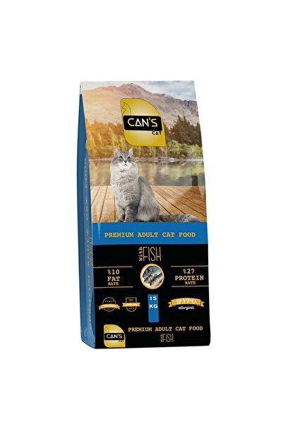 Cans Cat Balıklı Yetişkin Kedi Maması 15 Kg - Ekonomik Paket