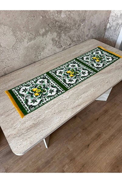 adenkahome سلسلة أمالفي، سجادة من جلد الغزال مع حواف ذهبية 40x140 سم