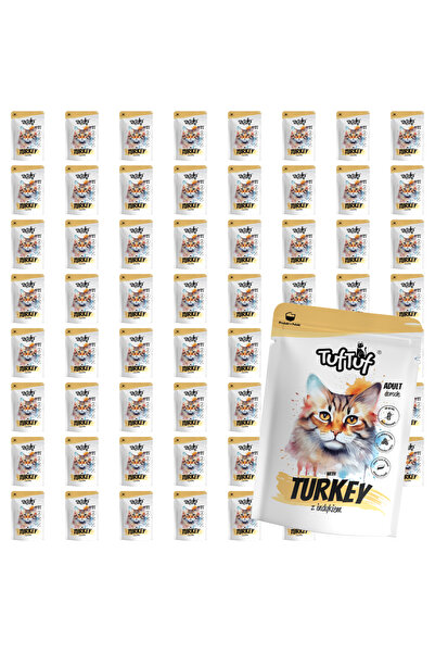 OEM Hrană umedă pisici, TufTuf, 60x100g, Carne Curcan Tocat, Pisici Adulte, S...