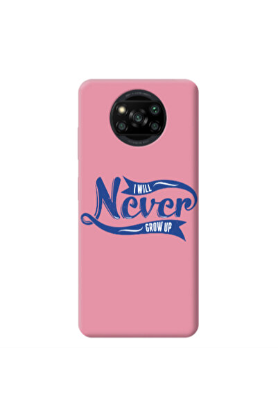 Other Xiaomi Poco X3 /X3 Pro I Will Never Grow Up Pink Colored Silicone TPU Θήκη