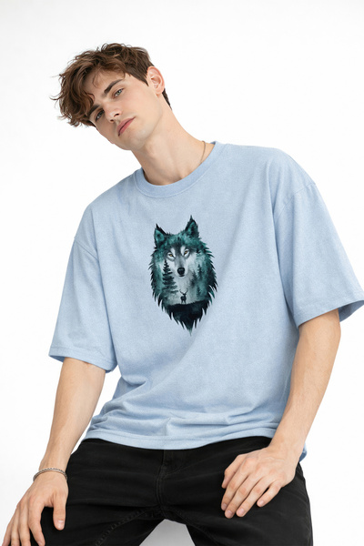 Generic Brand Nelf - oversize men's t-shirt baby blue