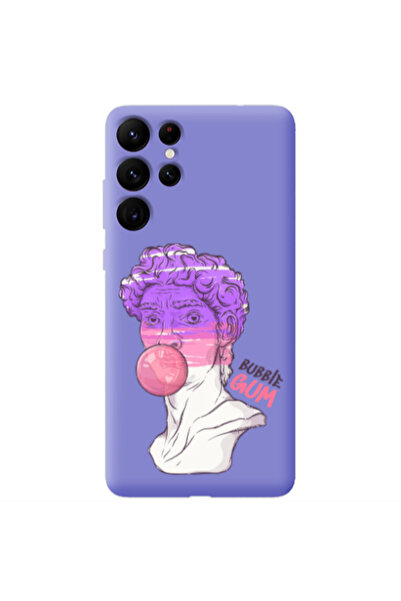 Other Samsung S22 Ultra Pin Bubble Purple Colored Silicone TPU Θήκη