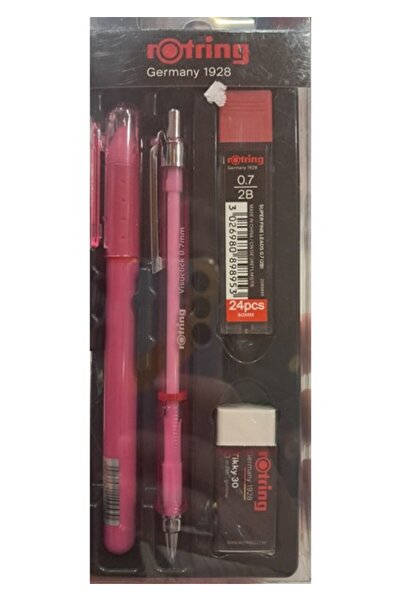 Rotring Pembe Visuclik+Jel 0,7mm Mekanik Kurşun Kalem