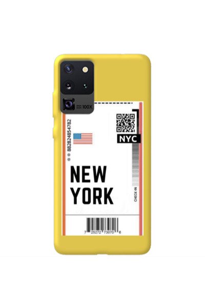 Other Samsung S20 Ultra New York NYC Yellow Colored Silicone TPU Θήκη