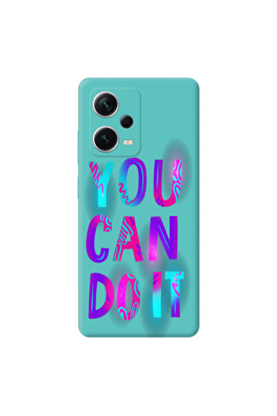Other Xiaomi Poco X5 You Can Doit Turquoise Colored Silicone TPU Θήκη