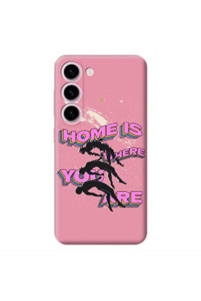 Other Samsung S23 Plus Home Is Where Pink Colored Silicone TPU Θήκη