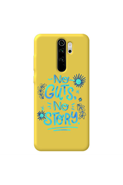 Other Xiaomi Redmi Note 8 Pro No guts no story Yellow Colored Silicone TPU Θήκη
