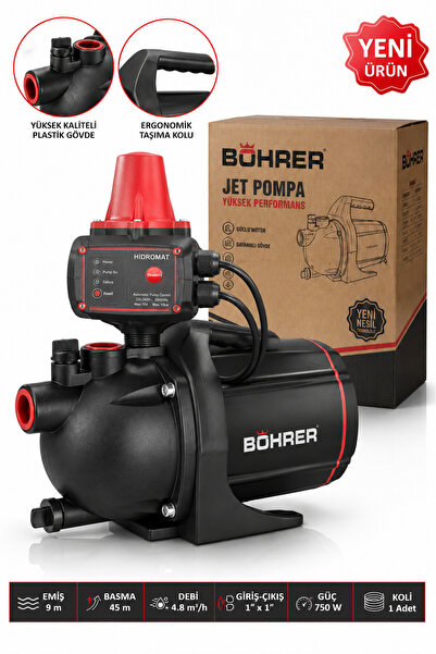 BÖHRER BA011455 JET TİPİ 4 KAT 4 DAİRE BAKIR SARGILI OTOMATİK HİDROFOR - ŞEBE...