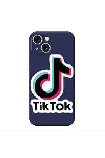 Other Apple iPhone 15 Plus Tik Tok Dark blue Colored Silicone TPU Θήκη
