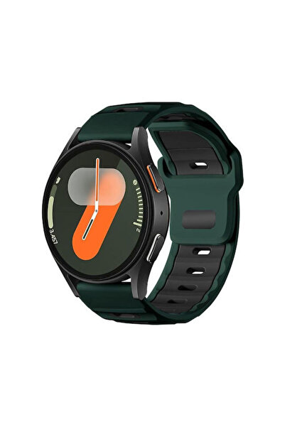 OEM Δίχρωμο λουράκι με κυματιστό σχέδιο για Smartwatch 20mm Μαύρο/Πράσινο