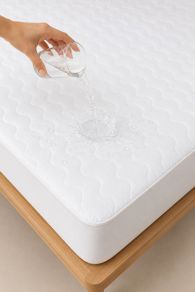 Dream Time Cotton Quilted Fitted Liquid-Proof Mattress Cover |   Full Edge Cotton Padded Mattress Protector