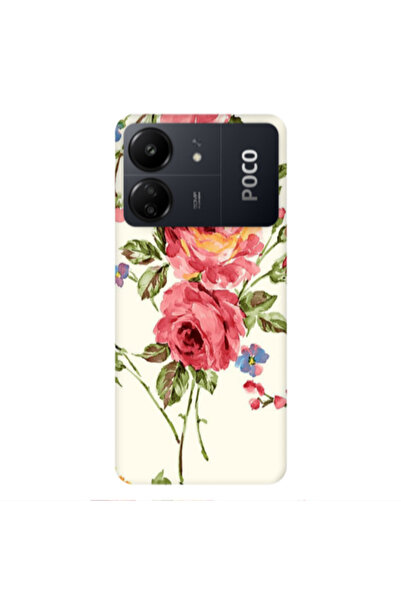 Other Xiaomi Poco C65 Violet and rose Transparent Silicone TPU Θήκη