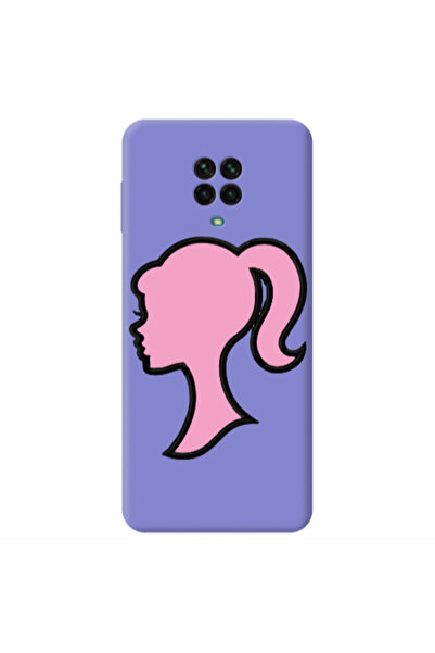 Other Xiaomi Redmi Note 9 Pro Line girl Purple Colored Silicone TPU Θήκη