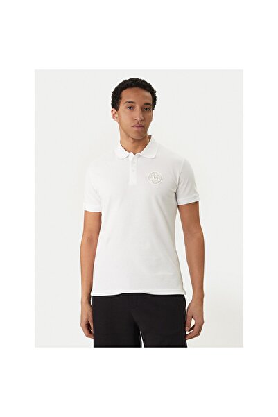 VERSACE JEANS COUTURE Polo bărbați 80GAGT19 CJ01T Alb