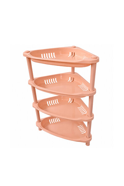 Lacoz 4 Tier Plastic Corner Storage Rack- Space Saving Multi-Purpose Organize...