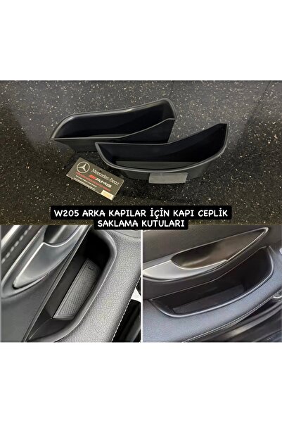 Genel Markalar MERCEDES W205 KAPI SAKLAMA KUTU ORGANİZER ARKA KAPILAR İÇİN 2 ...