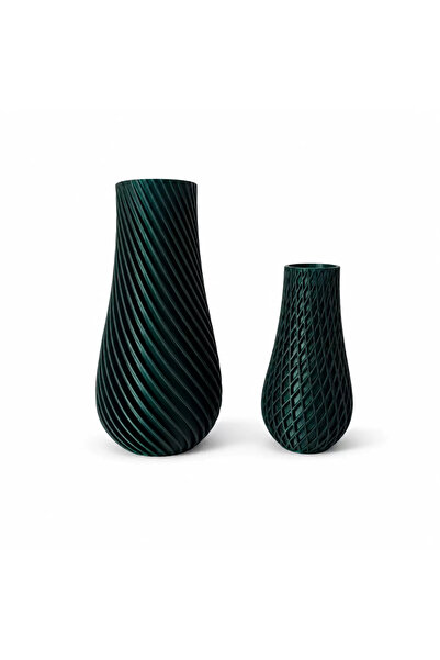 tigea accessories 3D Vase Set 10 cm - 15 cm Gunmetal Color