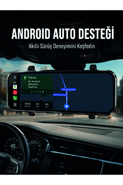 Skygo Dokunmatik Ayna Carplay Araç Kamera Ekranı Ön Arka Kayıt Destekli