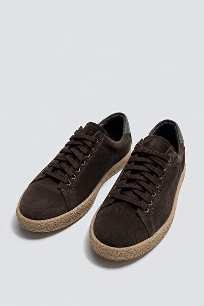 Antioch 100% Suede Sneaker with Brown Contrast Sole