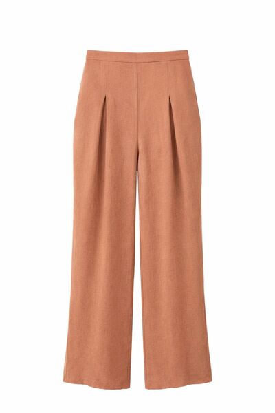 Hiccup MIXRAY Pantaloni Palazzo Damă, Talie Înaltă, Din Crep