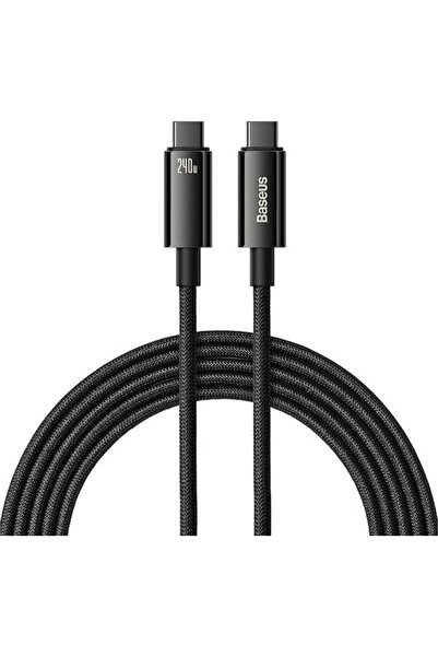 Baseus Καλώδιο USB 2.0 Πλεγμένο Βολφραμίου Χρυσό USB-C Αρσενικό - USB-C 240W ...