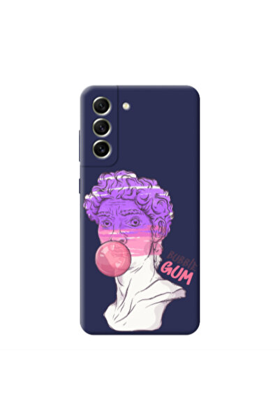Other Samsung S21 FE Pin Bubble Dark blue Colored Silicone TPU Θήκη