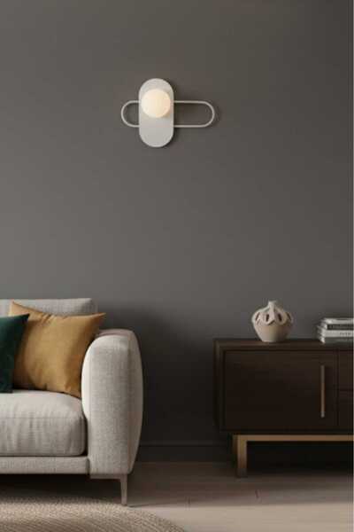 BSA LIGHTING VENÜS TEKLİ BEYAZ MODERN APLİK (BEYAZ GLOP CAM CAMIN ÇAPI 12 CM ...