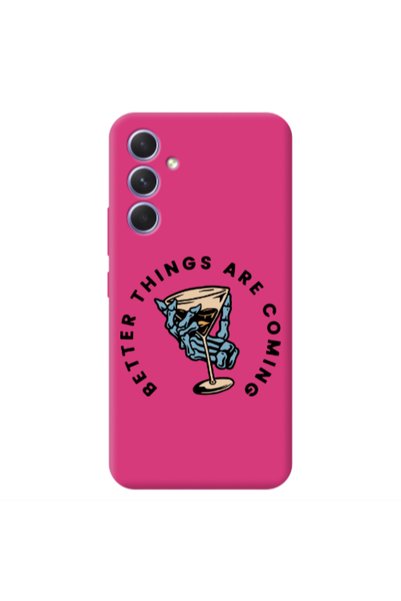 Other Samsung A54 Better Things Are Coming Fuchsia Colored Silicone TPU Θήκη