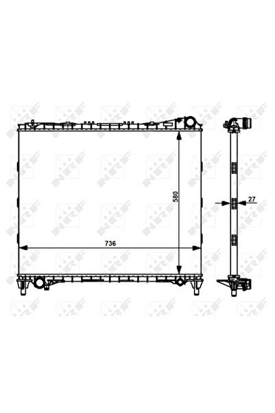 NRF Radiator Racire Motor LAND ROVER DEFENDER/DISCOVERY 5/RANGE ROVER 4/RANGE...