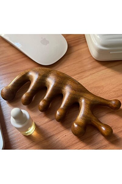 Luxly Authentic Green Sandalwood Comb Gua Sha Comb Scalp Massager Comb Head M...