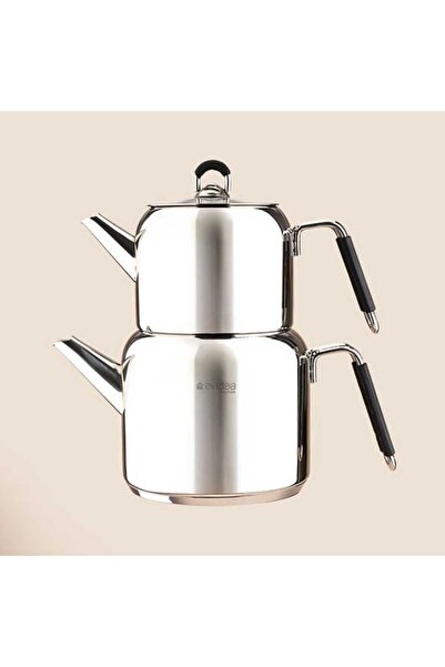 Evidea Kitchen Vetra Çaydanlık - Gri - 2,45 lt + 1,35 lt