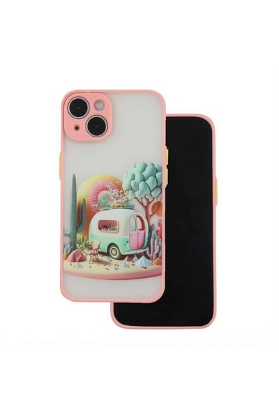 OEM Apple iPhone 15 Μοντέρνα Θήκη Σιλικόνης Ταξιδίου Ροζ