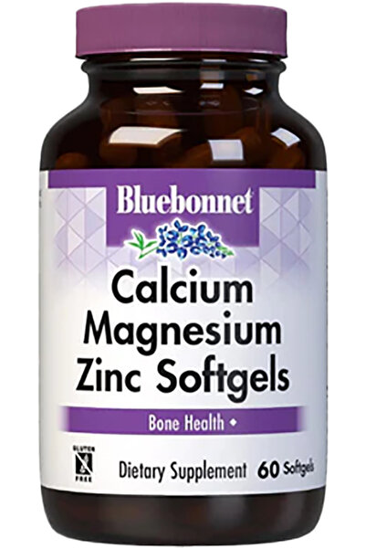 Bluebonnet Calcium Magnesium Zinc & Vitamin D3 60 Softgels