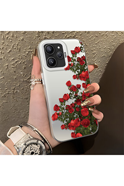 SLIMFELT Redmi 12 4G/5G Uyumlu Güzel Çiçek Baskılı, Sade ve Şık, Şok Emici Si...