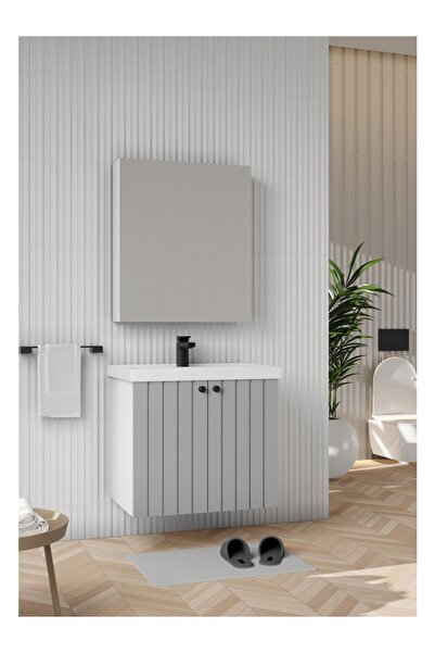 Wons Bathroom Paris 65 cm Kül Gri Banyo Dolabı