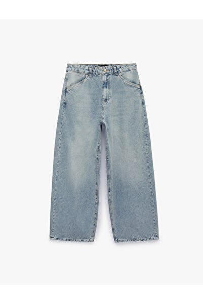 Koton Loose Regular Waist Cotton Super Baggy Jean Trousers