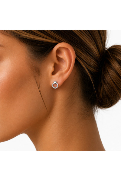 AMATI JEWELRY Cercei din Argint 925 cu Zirconiu - Eternal Heart