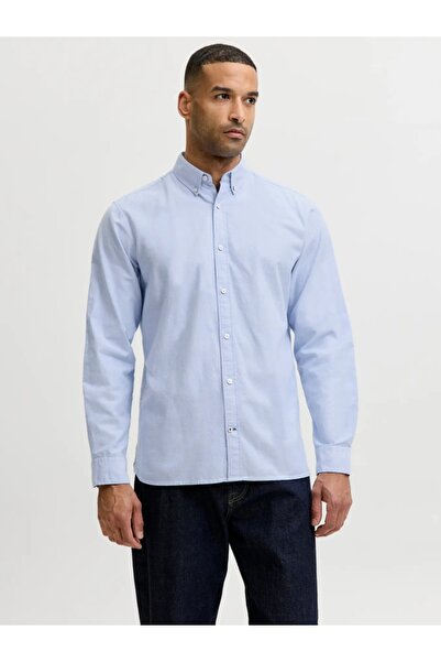 Jack & Jones Мъжка риза, Памук, Стандартна кройка, JJOXFORD