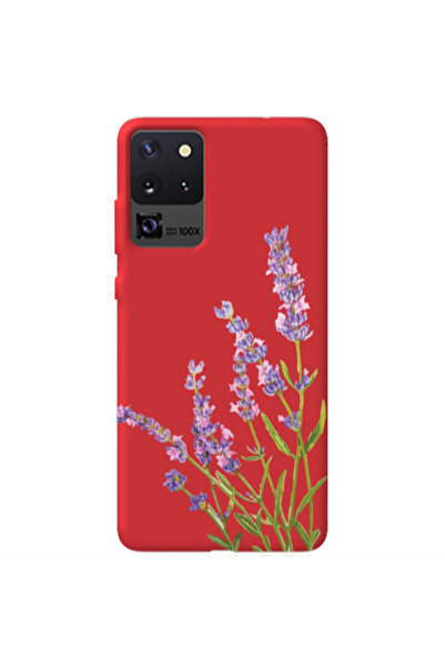 Other Samsung S20 Ultra Flowers 8 Red Colored Silicone TPU Θήκη