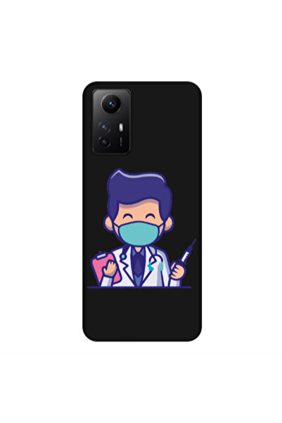 Other Xiaomi Redmi Note 12s Specialist Doctor Black Colored Silicone TPU Θήκη