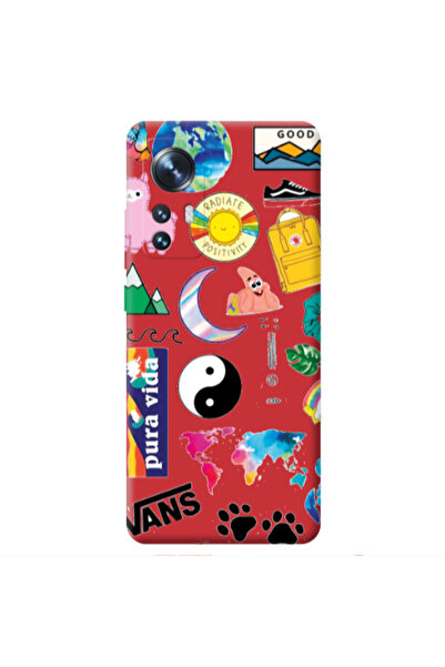 Other Xiaomi Mi 12 Vans Red Colored Silicone TPU Θήκη