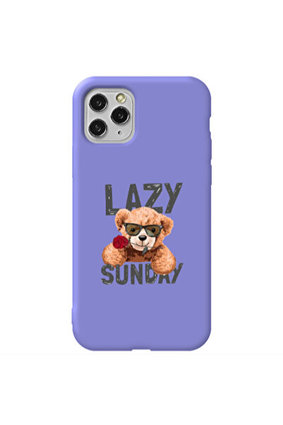 Other Apple iPhone 11 Pro Lazy sunday Purple Colored Silicone TPU Θήκη