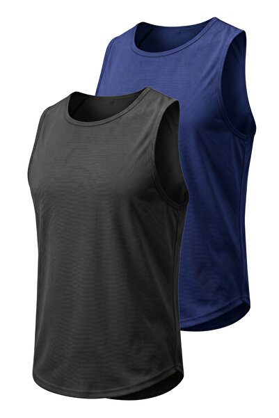 GENIUS STORE Men's Zero Sleeve Sports Athlete Sweat-Wicking Fitness Gym T-Shi...