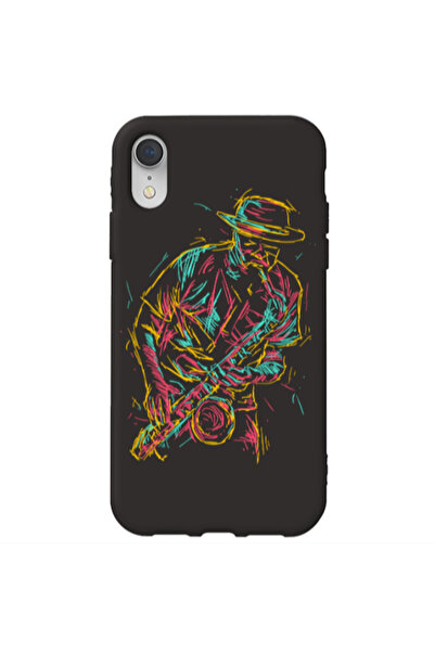 Other Apple iPhone Xr Jazz Black Colored Silicone TPU Θήκη