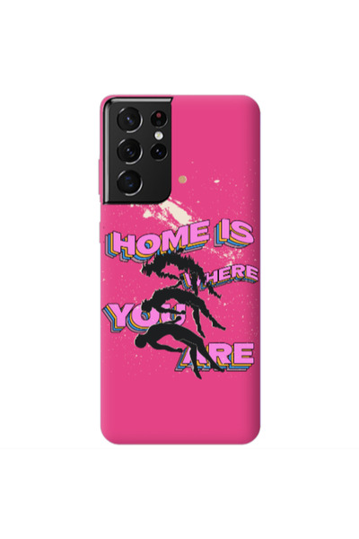 Other Samsung S21 Ultra Home Is Where Fuchsia Colored Silicone TPU Θήκη