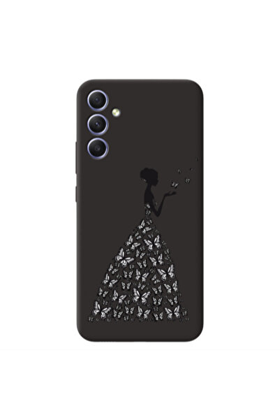 Other Samsung A15 5G Butterfly Girl Black Colored Silicone TPU Θήκη
