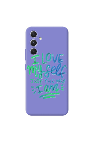 Other Samsung A36 I Love My self Purple Colored Silicone TPU Θήκη