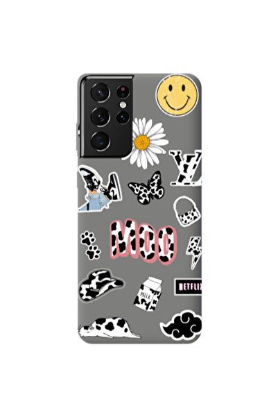 Other Samsung S21 Ultra Find Yourself 6 Grey Colored Silicone TPU Θήκη